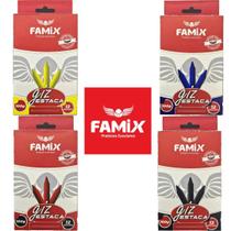 Kit Lápis Giz Estaca Com 48un Em Cores Variados - Famix