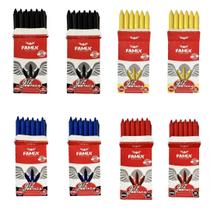 Kit Lápis Giz Estaca Com 96un Em Cores Variados - Famix