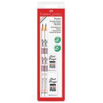 Kit Lápis Grafite + Apontador + Borracha Poster Branco - Faber-Castell
