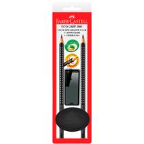 Kit lápis grafite com apontador e borracha Faber-Castell, escolha a cor e modelo Kit lápis grafite com apontador e borracha Faber-Castell, escolha a cor e modelo
