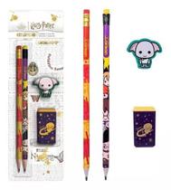 Kit Lápis Hb Com Apontador E Borracha Do Harry Potter - Leo Cor Da Marcação Preto