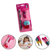 Kit Lápis Hb Com Apontador E Borracha Rebecca Bonbon Sortido