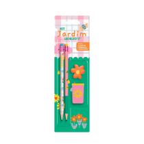 Kit Lápis Hb Jardim 2 Lápis/1 Apontador/1 Borracha Leoeleo Kit Lápis Hb Jardim 2 Lápis/1 Apontador/1 Borracha Leoeleo