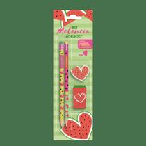 Kit Lápis Hb Melancia 4 Itens Leo&leo