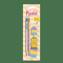 Kit Lápis HB Picolé 4 Itens Leo&Leo