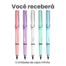 Kit Lápis Infinito Que Não Aponta Lápis Eterno Corpo Tom Pastel - Escolha Seu Kit
