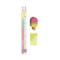 Kit Lapis Picole + Borracha + Apontador Leonora Kit Lapis Picole + Borracha + Apontador Leonora