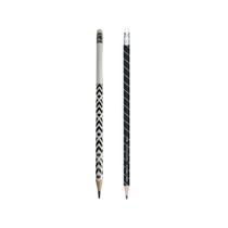 Kit Lápis Preto HB Redondo Estampado Linha Black c/ Borracha (Sortidos) - BRW