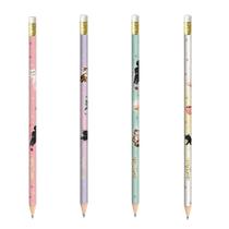 Kit Lápis Preto Redondo nº2 Estampado Gatinhos Purrfect Cats c/ Borracha 4, 8 ou 12 Unidades Sortidas Tilibra Kit Lápis Preto Redondo nº2 Estampado Gatinhos Purrfect Cats c/ Borracha 4, 8 ou 12 Unidades Sortidas Tilibra