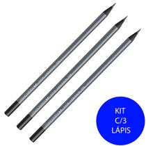 Kit Lapis Supersoft Faber Castell Black P/ Desenho 3 Unid Kit Lapis Supersoft Faber Castell Black P/ Desenho 3 Unid