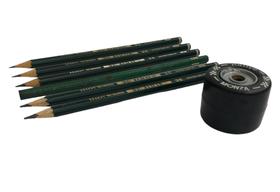 Kit Lápis Técnico Desenho B, 2B, 3B, 4B, 5B Faber Castell + apontador Kit Lápis Técnico Desenho B, 2B, 3B, 4B, 5B Faber Castell + apontador