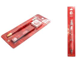 Kit Lapiseira 2.0mm e cx 06 Grafites 01 Borracha Nautico Oficial caneta esferografica