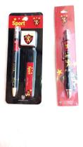 Kit Lapiseira 2.0mm e cx 06 Grafites + 01 Borracha Sport club Oficial + 01 caneta esfer.