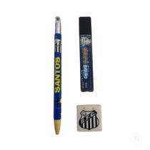 Kit Lapiseira 2mm Grafite e Borracha Santos FC - Mileno