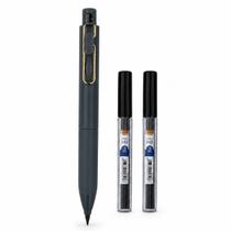 Kit Lapiseira 3.0mm Ponta Grossa Resistente com Apontador e 2 Tubos de Grafite HB com 3 Minas Cada - Kit Lapiseira 3.0mm Ponta Grossa Resistente com Apontador e 2 Tubos de Grafite HB com 3 Minas Cada -