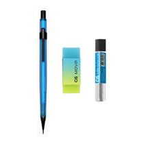 Kit Lapiseira AZUL NEON 0.5mm + Borracha Move + Grafite Kit Lapiseira AZUL NEON 0.5mm + Borracha Move + Grafite