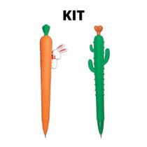 Kit Lapiseira Cacto E Lapiseira Cenoura Tilibra Kit Lapiseira Cacto E Lapiseira Cenoura Tilibra