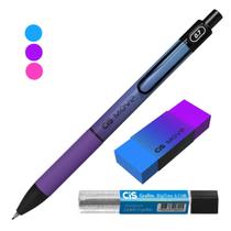 Kit Lapiseira Cis Move Degradê 0.7mm Grafite Borracha