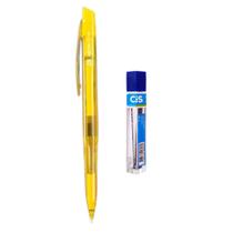 Kit Lapiseira Escolar Cis NEON Amarela 0.7mm + Tubo Grafite Kit Lapiseira Escolar Cis NEON Amarela 0.7mm + Tubo Grafite