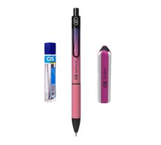 Kit Lapiseira Move 0.7 Rosa/Roxo+Grafite+Borracha Lápis Rosa