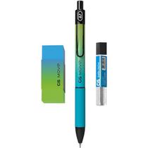 Kit Lapiseira Move 0.7mm Cis Verde/Azul + Borracha + Grafite
