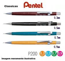 Kit Lapiseira Pentel 0.3, 0.5, 0.7 E 0.9 P200 Sharp