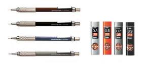 Kit Lapiseira Pentel Graphgear 500 0,3-0,5-0,7-0,9+ Kit grafite ain stein 2b Kit Lapiseira Pentel Graphgear 500 0,3-0,5-0,7-0,9+ Kit grafite ain stein 2b