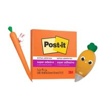Kit Lapiseira + Post-it + Fita Corretiva Cenoura