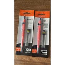 Kit Lapiseira Técnica OEM Jocar Office 0.7mm com Tubo 12 Grafites Hexagonais Rosa