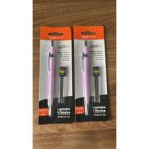 kit Lapiseira Técnica + tubo 12 grafites Hexagonal 0.7mm Jocar GRATIS CORES voltas as aulas Cores:01 Lilás + 01 Lilás