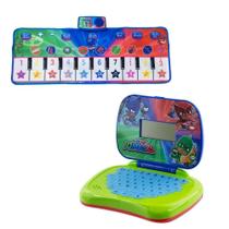 Kit Laptop Do Pjmasks - Bilingue + Tapete Piano - Pilhas