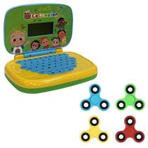 Kit Laptop Infantil Educativo Candide Cocomelon Bilíngue + 1 Fidget Spinner Sortido Kit Laptop Infantil Educativo Candide Cocomelon Bilíngue + 1 Fidget Spinner Sortido