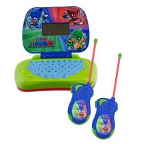 KIT Laptop - PJ Masks Bilíngue + Walkie Talkie PJ Masks