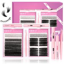 Kit Lash Clusters YIDUO DIY Extensões de cílios postiços 498 unidades
