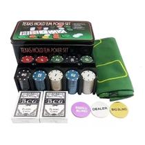 Kit Lata de Poker Jogo de World Profissional 200 Fichas Numeradas Completo