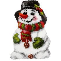 Kit Latch Hook MIAOLLUN Tapete Snowman 52x38cm de Natal