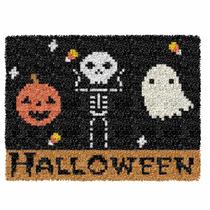 Kit Latch Hook Tapete de bordado Ykkgogo Halloween Pumpkins