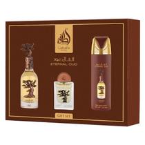 Kit Lattafa Pride Eternal Oud Gift Set Eau de Parfum Unissex - 3 Unidades Kit Lattafa Pride Eternal Oud Gift Set Eau de Parfum Unissex - 3 Unidades