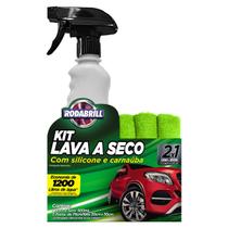 Kit Lava A Seco com Silicone e Carnaúba Rodabrill