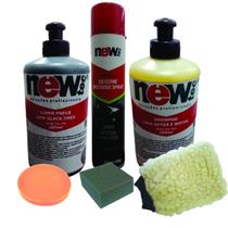 Kit Lava Auto Shampoo Neutro Limpa Pneus Silicone Multiuso