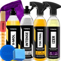Kit Lava Autos Desengraxante Vmol Cera Spray Tok Final Revitalizador Intense Descontaminante Izer Vonixx