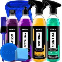 Kit Lava Autos Neutro Revitalizador Restaurax Limpador Sintra Fast Cera Tok Final Vonixx