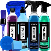 Kit Lava Autos V-Floc Revitalizador Verse Limpador Multiação Sintra Fast Cera Liquida Blend Spray Vonixx