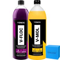 Kit Lava Autos Vonixx VFloc Neutro VMol Desincrustante Limpeza Suave e Profunda