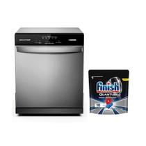 Kit Lava-Louças Brastemp 8 Serviços Inox BLF08BS e 1 Finish Powerball Quantum Ultimate com 10 Tabletes