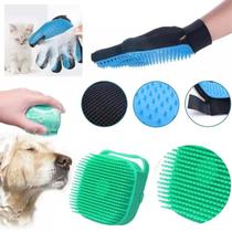 Kit Lava Pet Escova Banho Cachorro Gato Dispenser + Luva