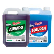 Kit Lava Rápido Ativado E Solupan 5l Limpa Bau Desengraxante