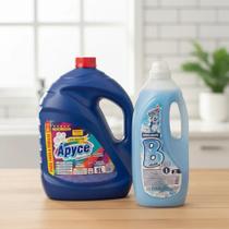 Kit Lava Roupa Apyce 5l , Amaciante 2l Barbarex Brinde