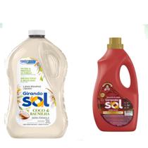 Kit Lava Roupas 3 Litros Coco e Baunilha + Amaciante Girando Sol 2 Lt Paixão Secreta Kit Lava Roupas 3 Litros Coco e Baunilha + Amaciante Girando Sol 2 Lt Paixão Secreta