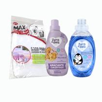 Kit Lava Roupas + Amaciante + Saco Roupas Delicadas Bebê Kit Lava Roupas + Amaciante + Saco Roupas Delicadas Bebê